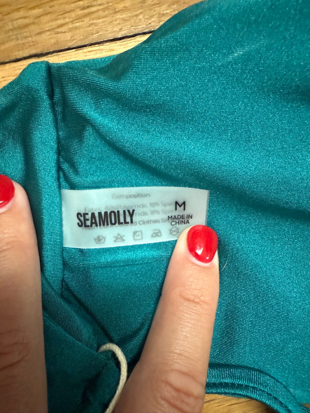 SeaMolly Strapless Teal Bandeau Bikini Set with Gold Accent - Picture 4 of 6